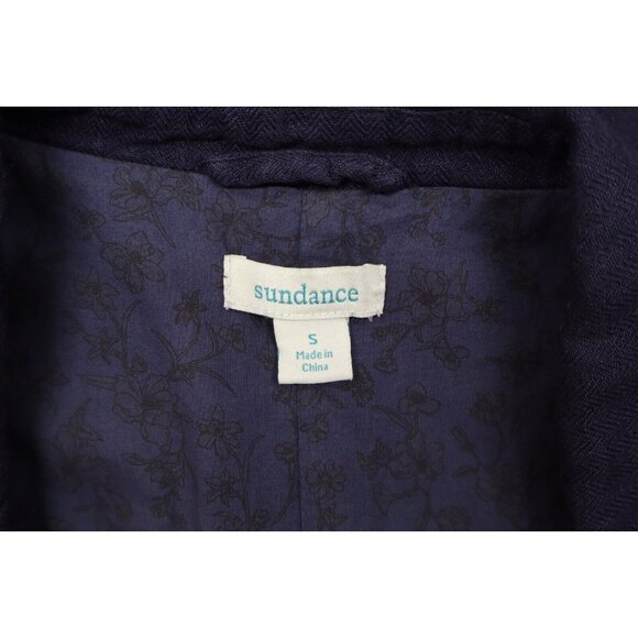 Sundance Women's Iris Solid Linen Single Button Blazer Dark Night Sz S - Picture 6 of 10